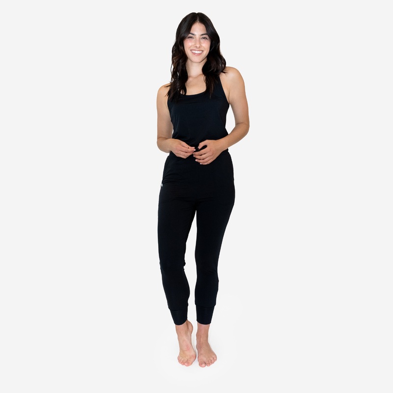 Weekend Tank Jumpsuit – Black