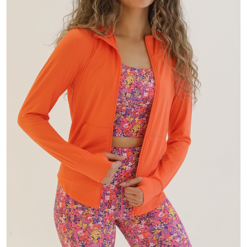 Bestie Zip Up Hoodie – Tangerine