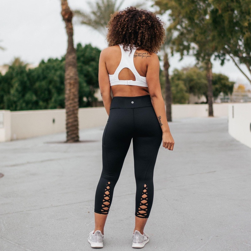 Criss Cross Tights – Black – XS ONLY – FINAL SALE