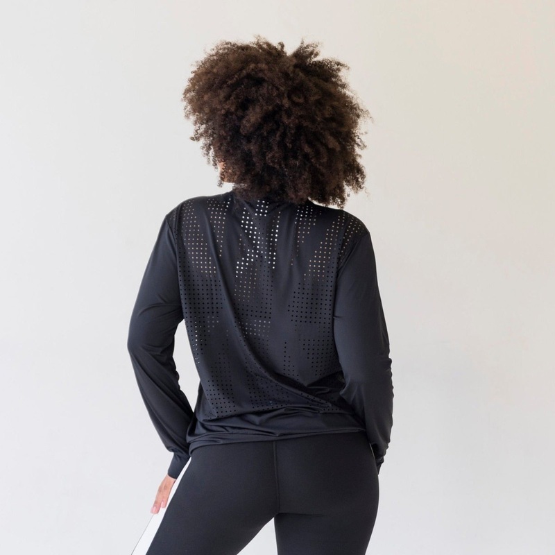 Laser Cut Pullover – Black