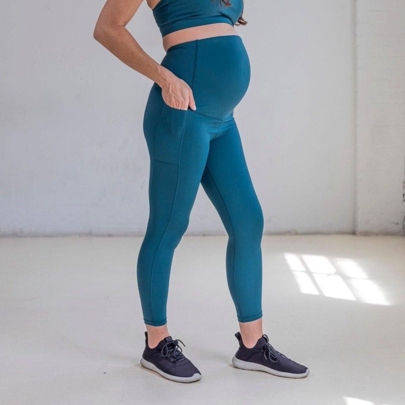 Lux Maternity Pants – Pacific – FINAL SALE