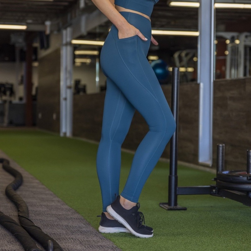 Ribbed Shakti Leggings – Pacific – XXL ONLY – FINAL SALE