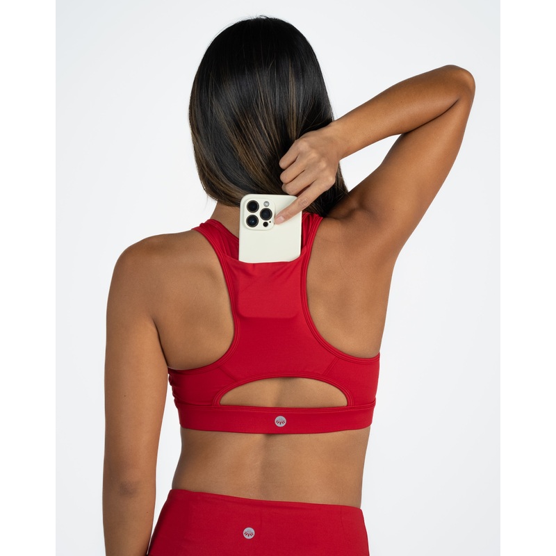 Sarah Sports Bra – Cherry