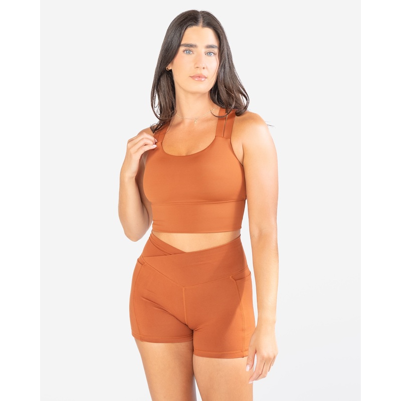 Sierra Sports Bra – Copper – S ONLY