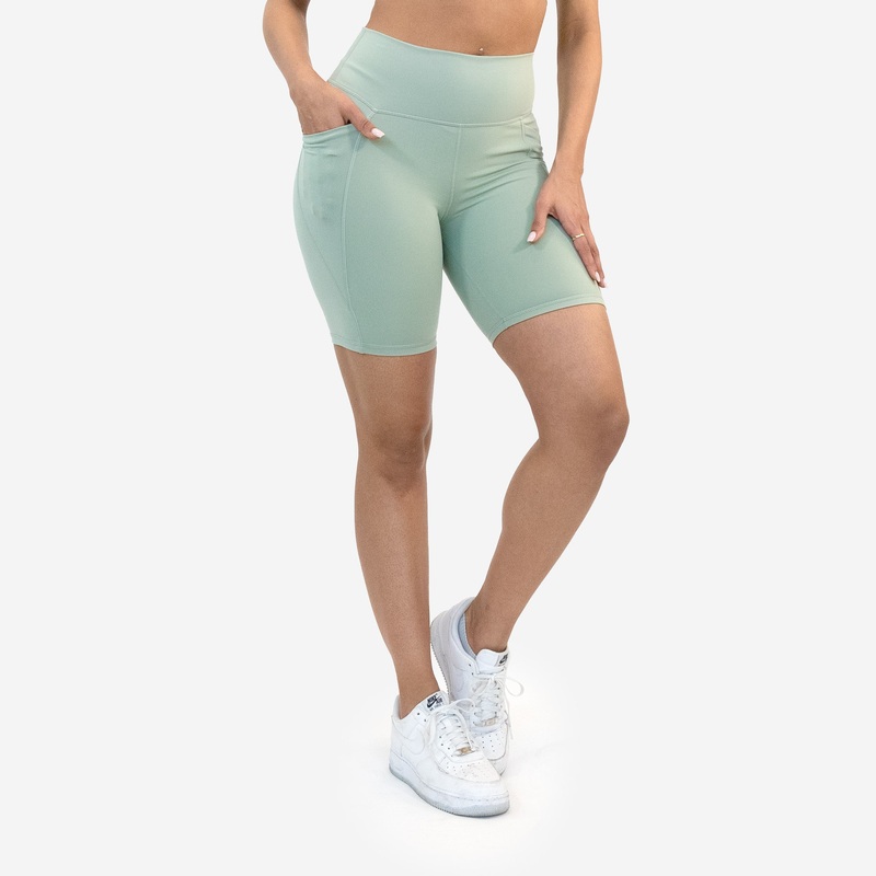 Skin Biker Shorts (8″) – Sage – S ONLY – FINAL SALE