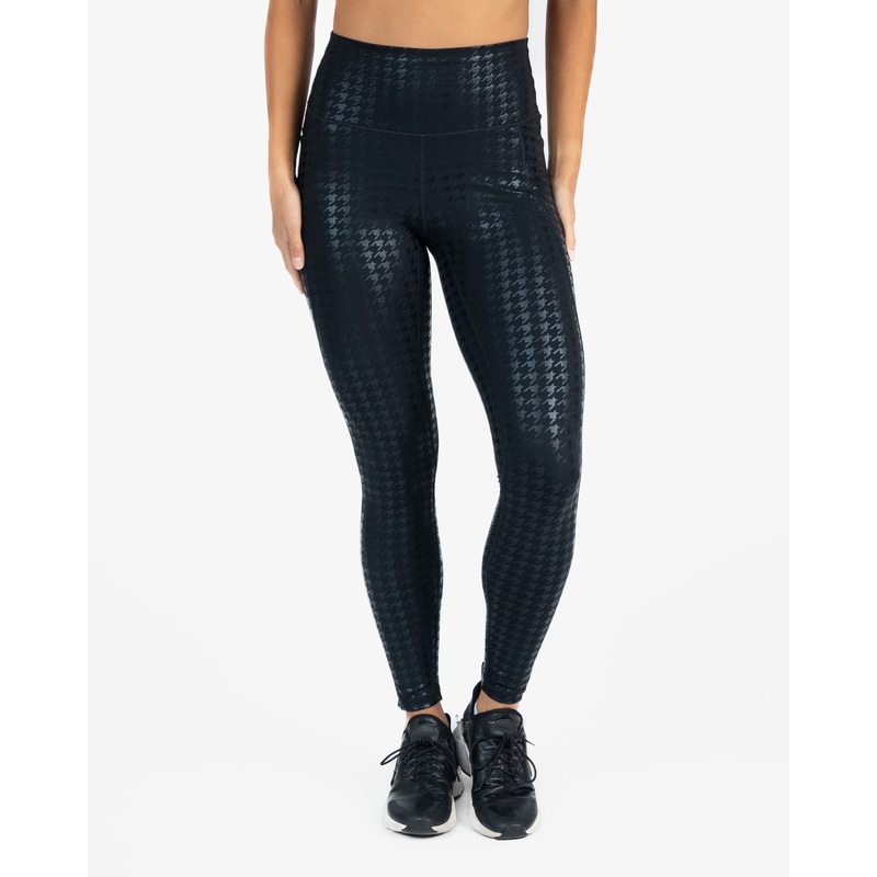 Skin Shakti Leggings (27 in. inseam) – Black Houndstooth – FINAL SALE