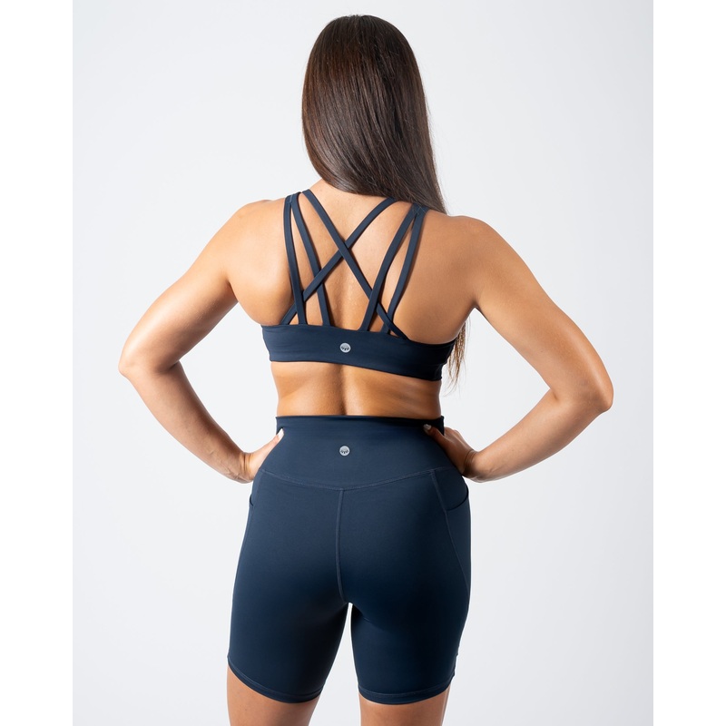 Strappy Sports Bra – Navy