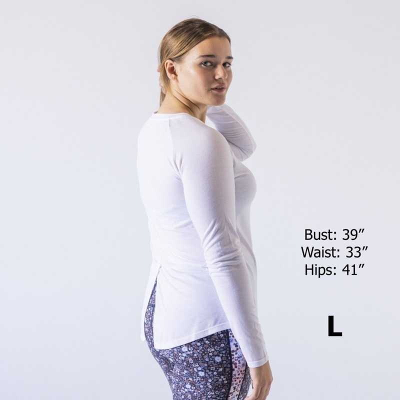 Tie Back Long Sleeve – White – M ONLY – FINAL SALE