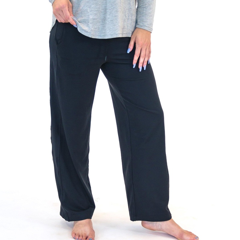 Wide Leg Lounge Pants – Black – XS ONLY – FINAL SALE