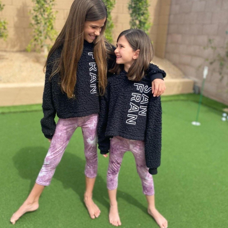 Youth Racer Capris – Lilac Tie Dye – FINAL SALE