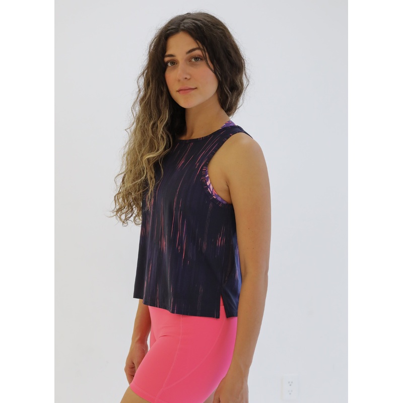 Breathetech Open Back Tank – Midnight Tech