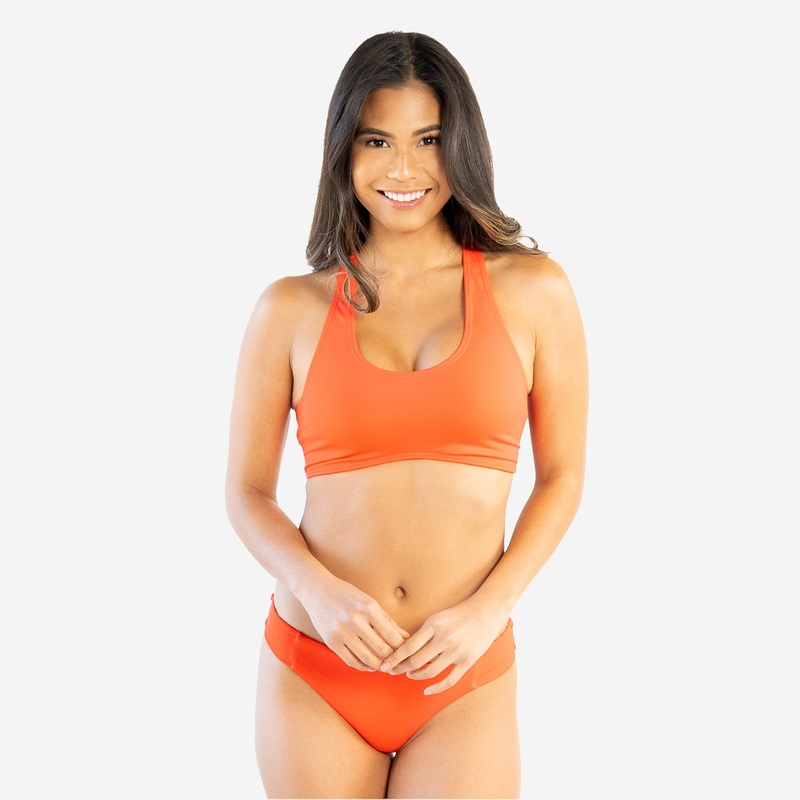 Deep Dive Bikini Top – Poppy – FINAL SALE