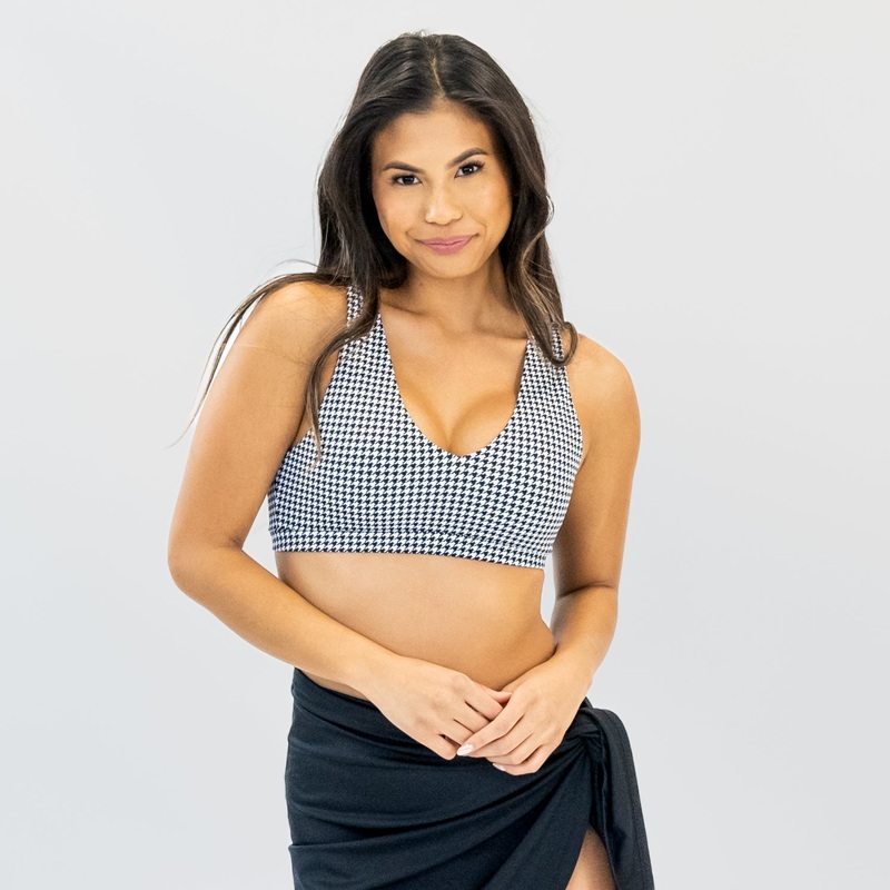 Havasu Bikini Top – Black Houndstooth