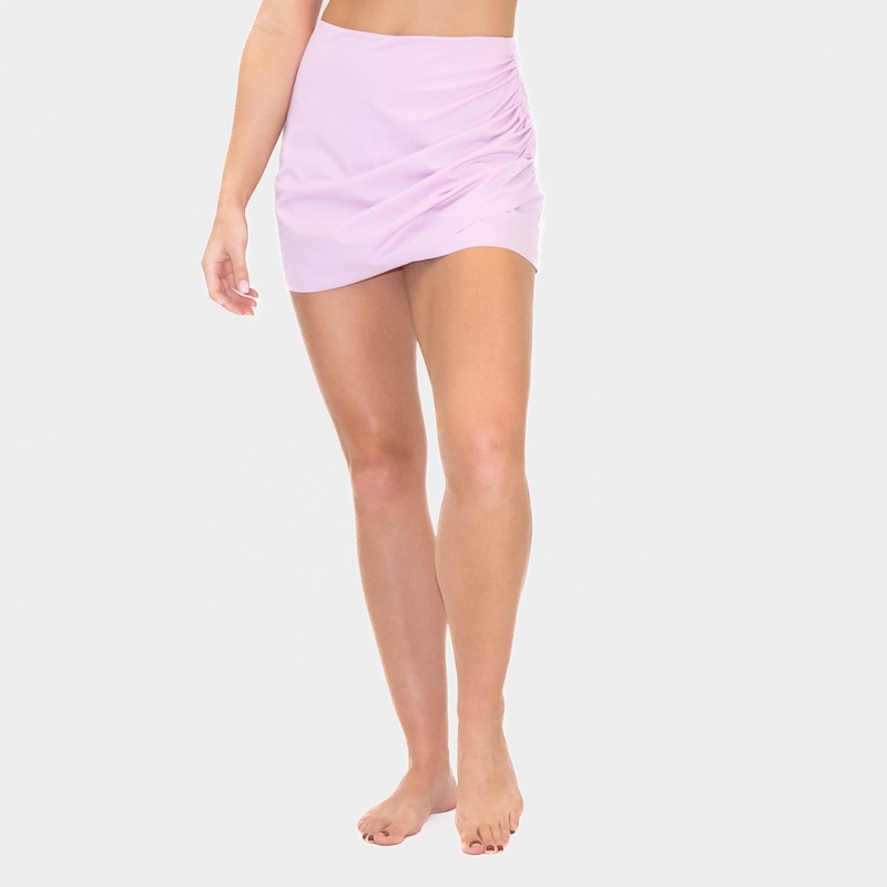 High Waisted Zuma Swim Skort – Soft Orchid – FINAL SALE