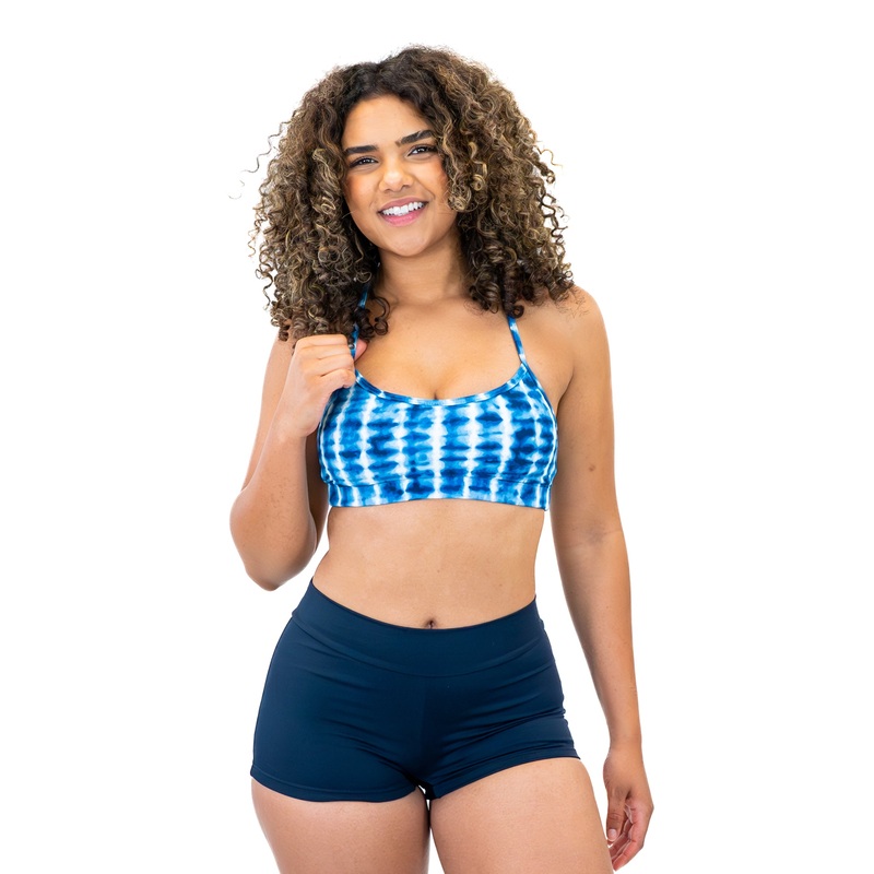 Mia Bikini Top – Marine Tidal Wave – FINAL SALE