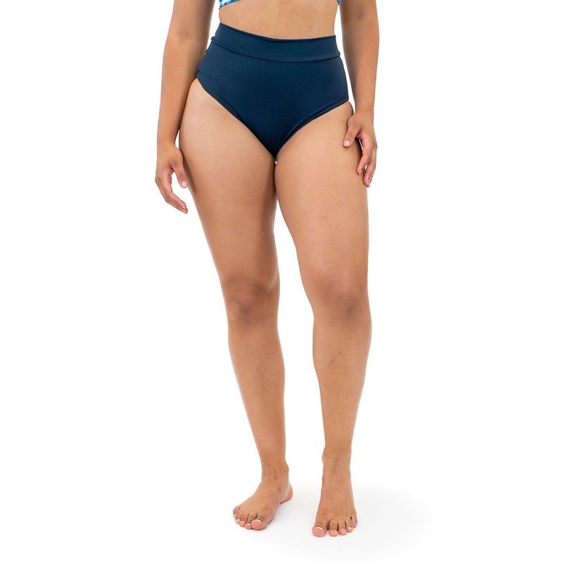 Page High Waisted Swim Bottoms – Marine – FINAL SALE – XXL Only