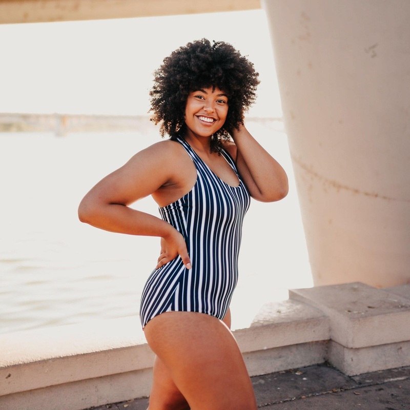 Queen Creek One Piece – Navy Stripe – FINAL SALE