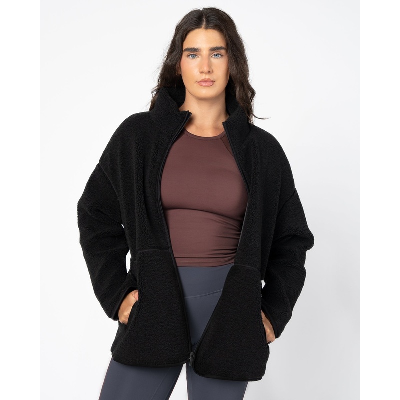 Sherpa Chalet Jacket – Black – FINAL SALE