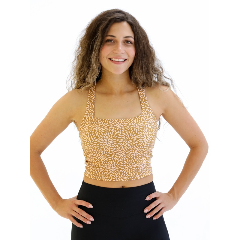 Skin Twist Back Crop – Honeycomb Sunburst