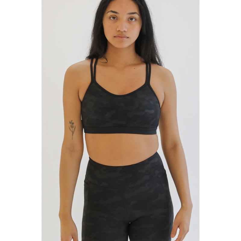 Lux Contour Bra – Black / Black Camo