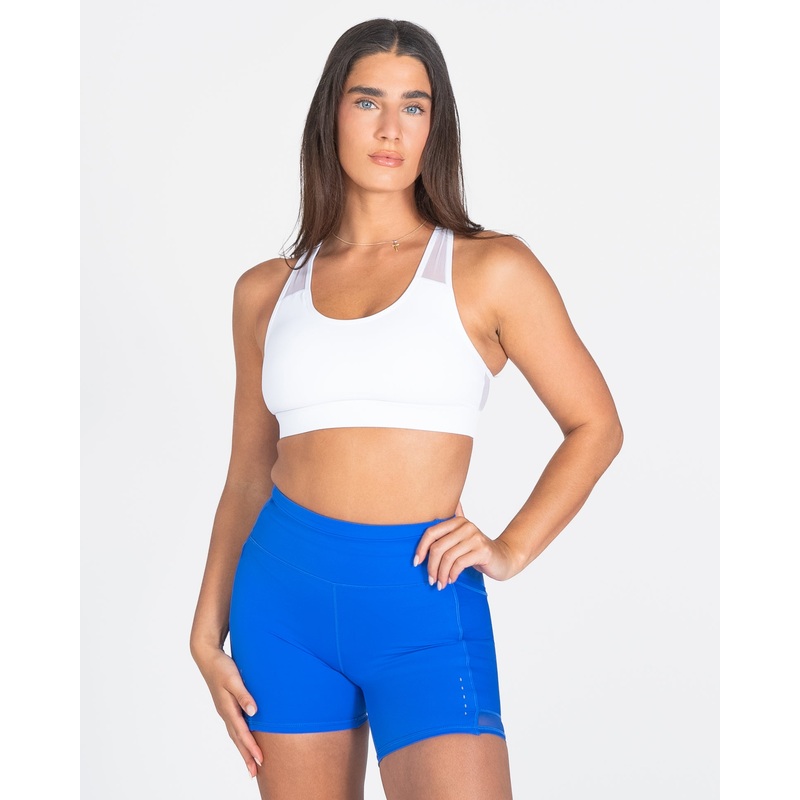 Lux Sarah Mesh Sports Bra – White – Final Sale