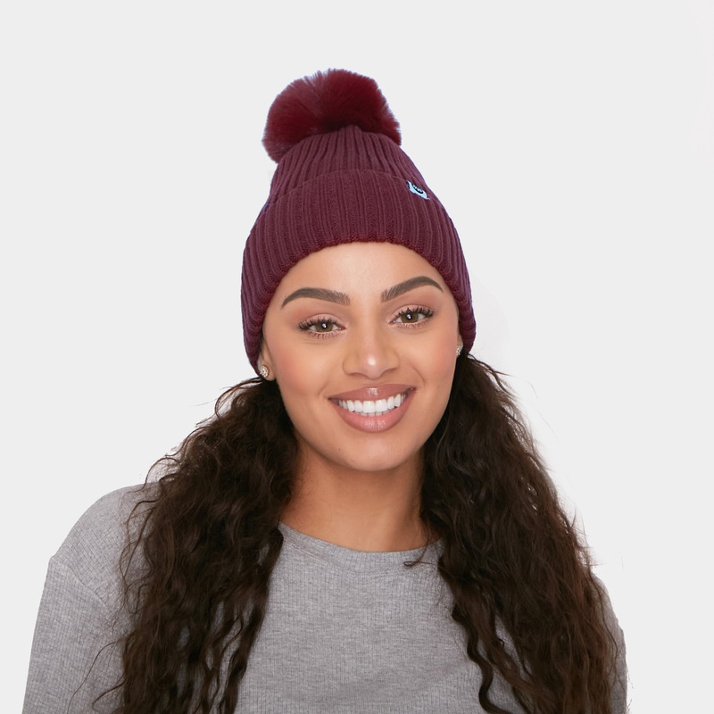Senita Pom Beanie – Mulberry