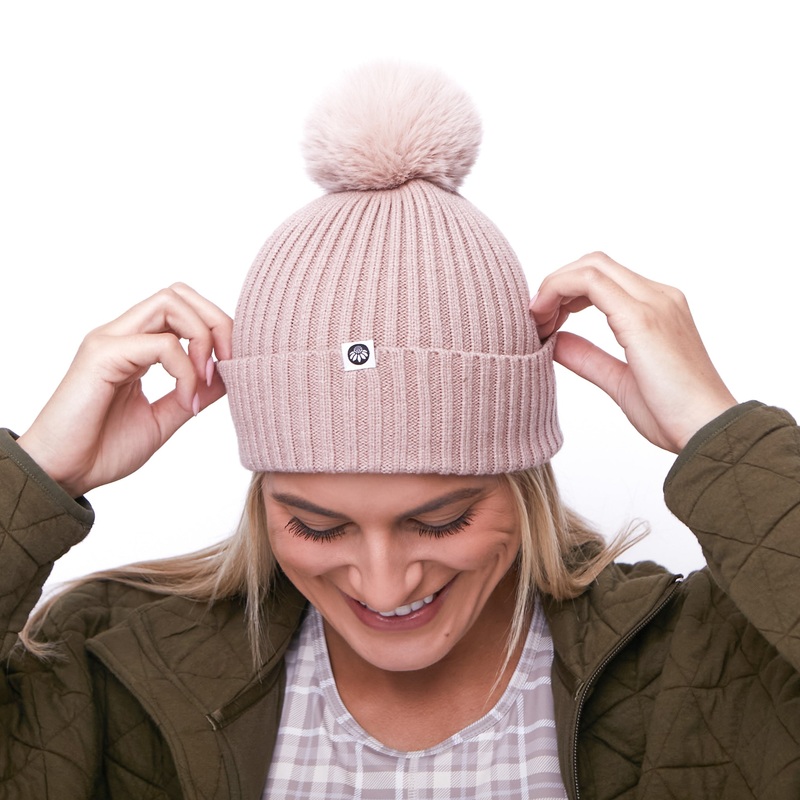 Senita Pom Beanie – Sand