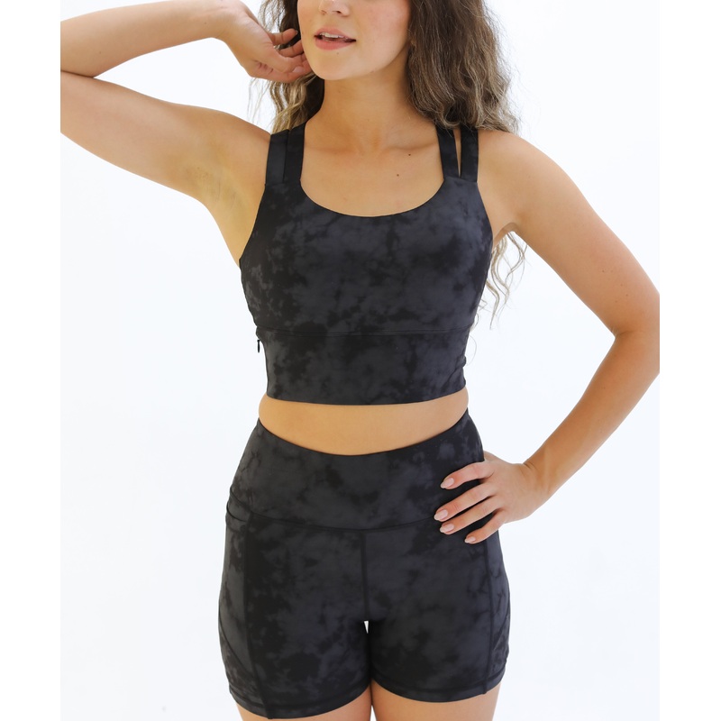 Sierra Sports Bra – Onyx Tie Die