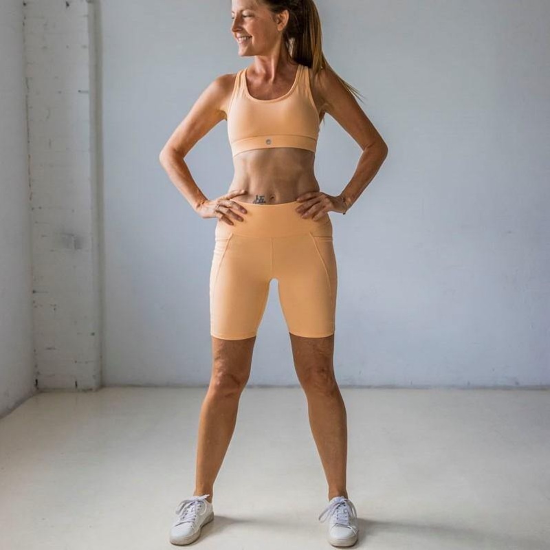 Skin Biker Shorts (8″) – Creamsicle – S & M ONLY – FINAL SALE
