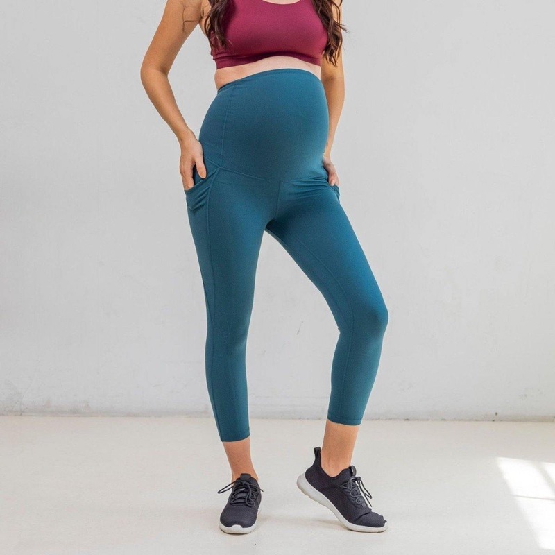 Skin Maternity Capris – Pacific – XS & S ONLY – FINAL SALE