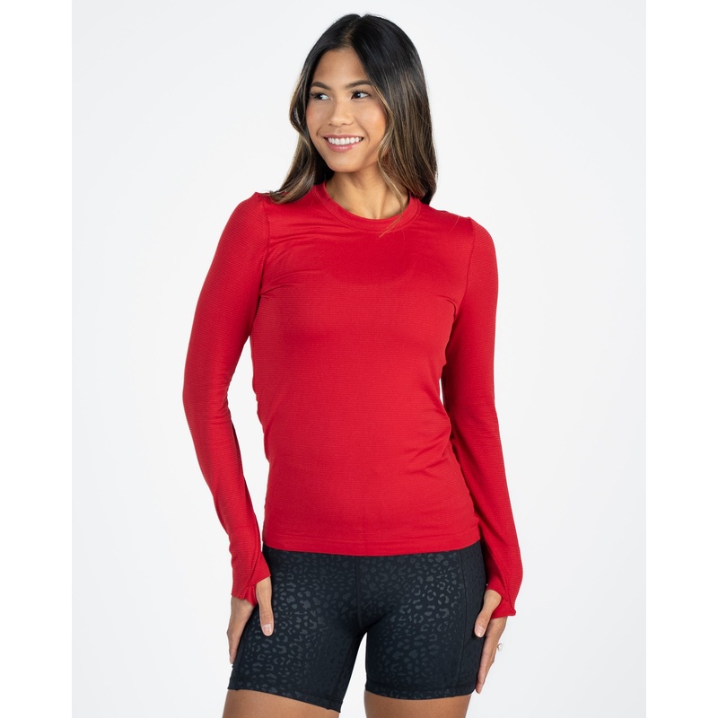 Tempo Long Sleeve – Cherry – FINAL SALE
