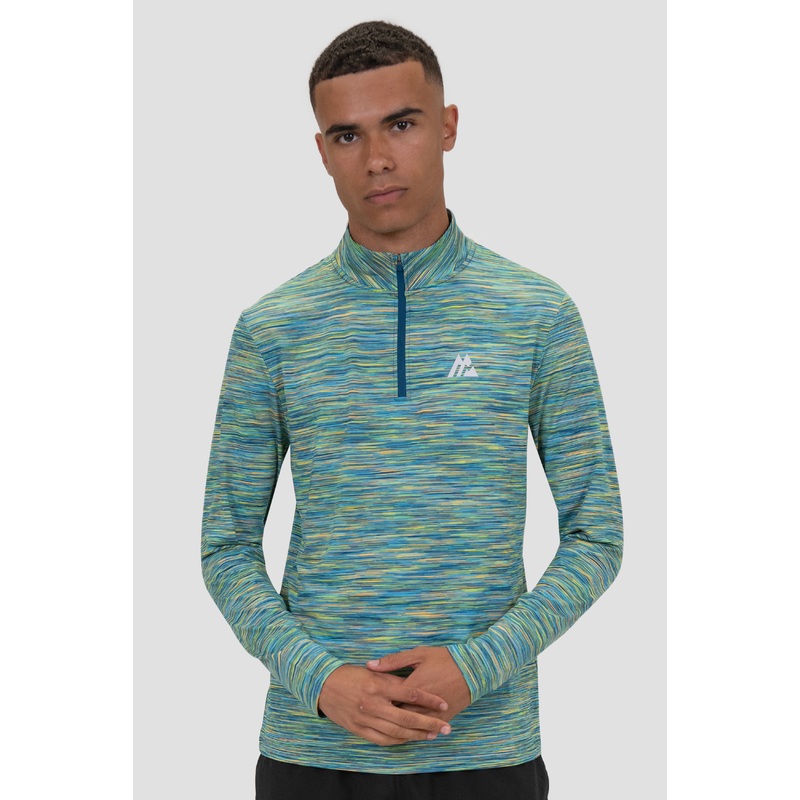 Trail 1/4 Zip – Blue/Orange/Lime