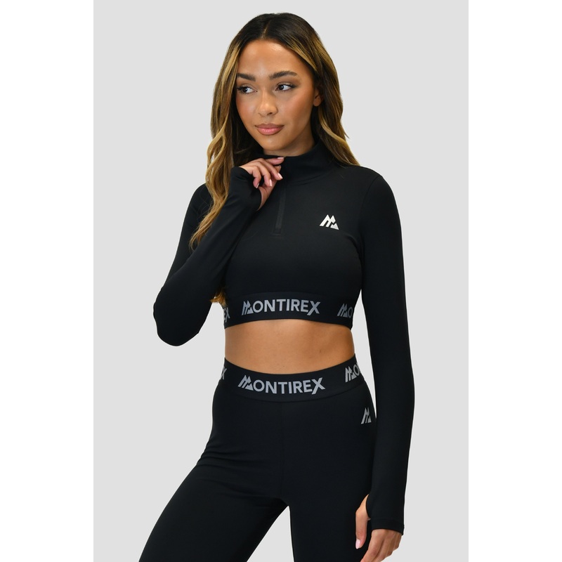 Icon 1/4 Zip – Black