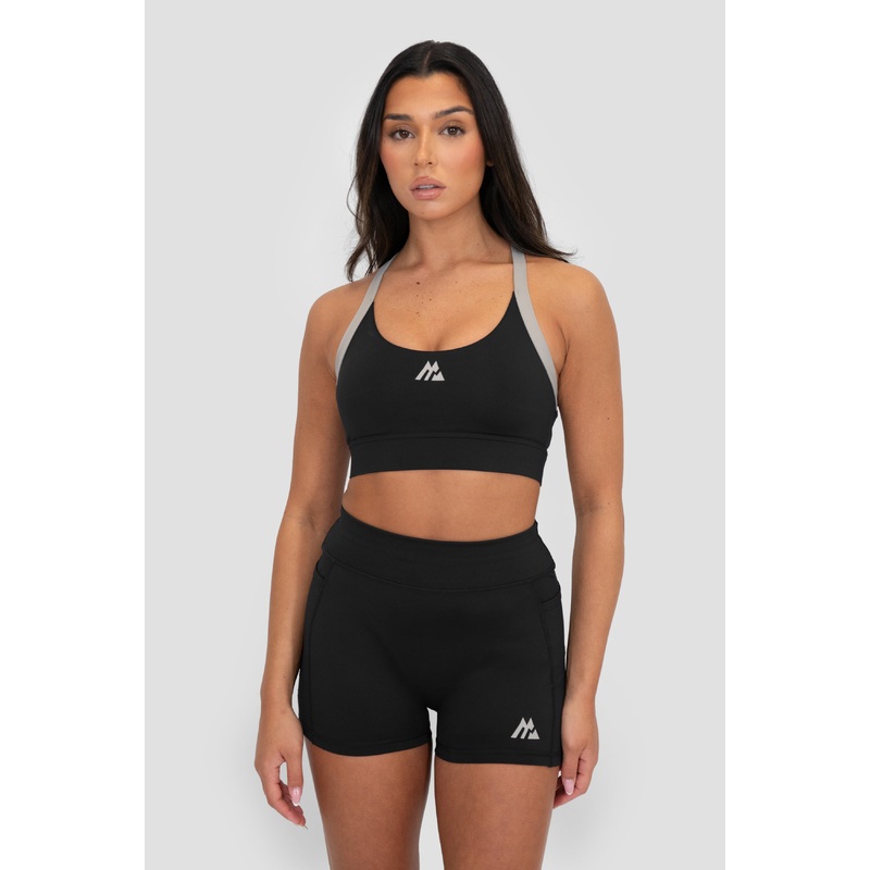 Stride Sports Bra – Black/Basalt/Asphalt
