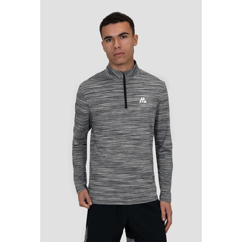 Trail 1/4 Zip – Black/Grey Multi