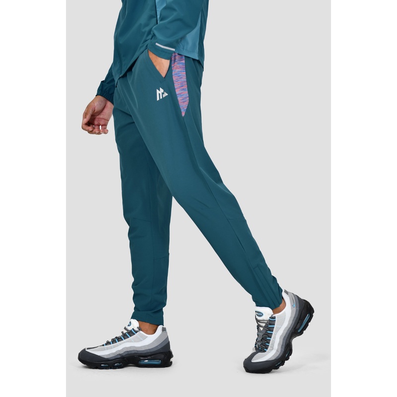 Trail Panel Running Pant – Teal/Pink