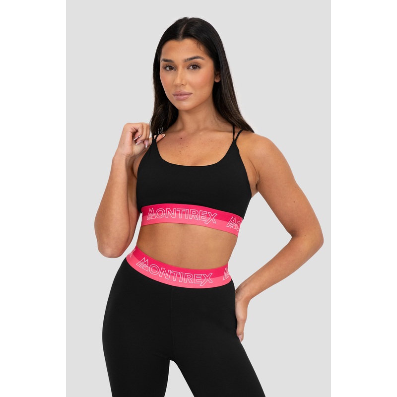 Icon Contrast 2.0 Bra – Black/Strawberry Soda/Persian Pink