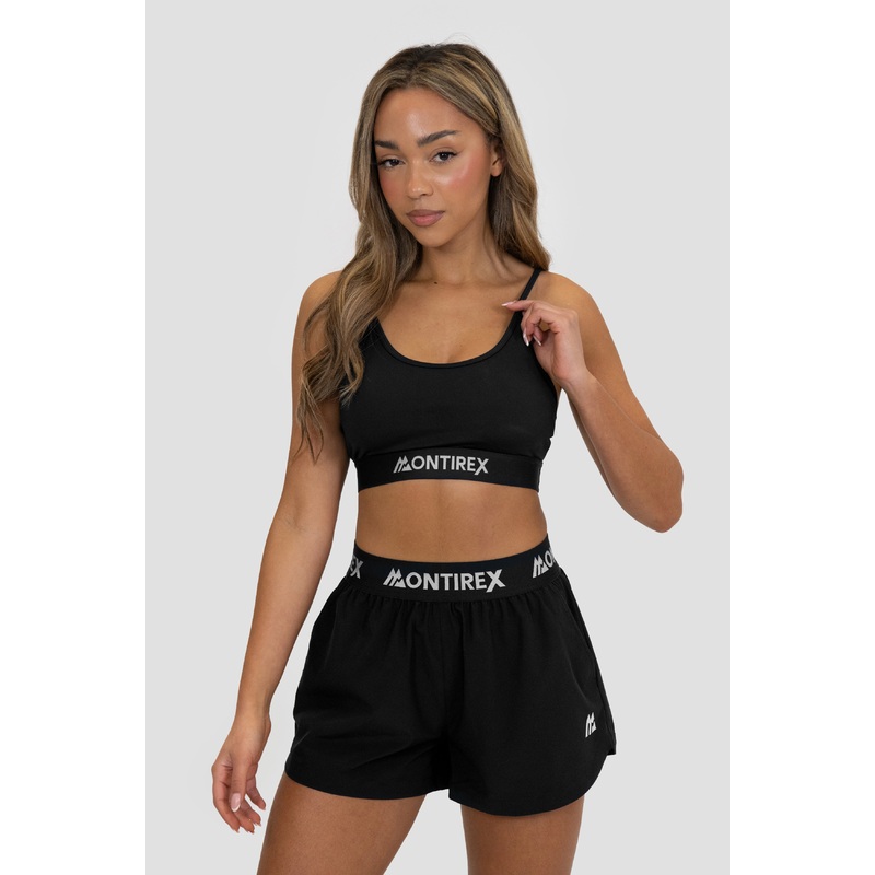 Icon Strappy Bra – Black