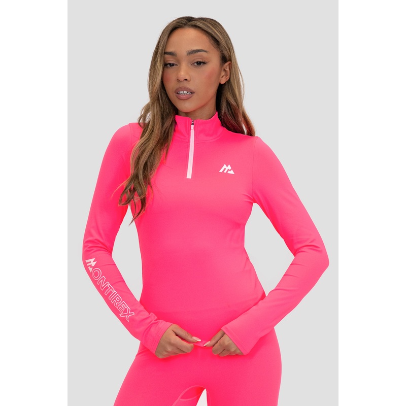 Limit 2.0 1/4 Zip – Neon Pink/Silk Pink