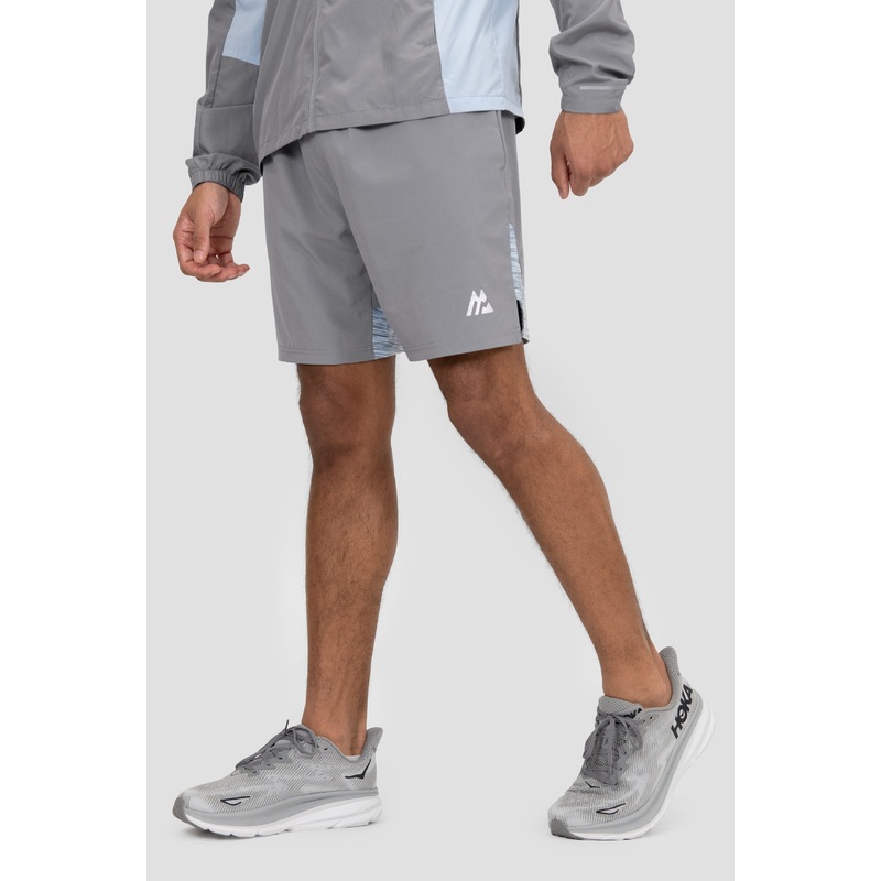 Trail Panel Short – Grey/White/Blue