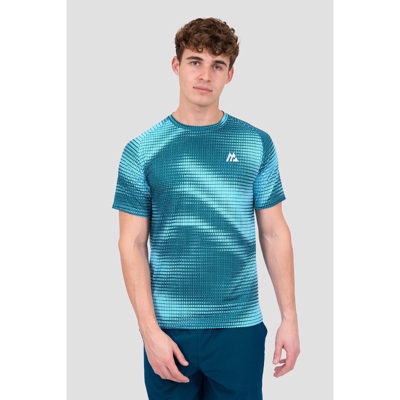 Peak Print T-Shirt – Abyssal/Neon Sky