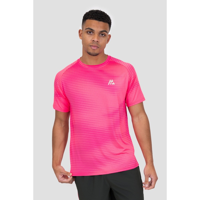 Peak Print T-Shirt – Neon Pink/Magenta