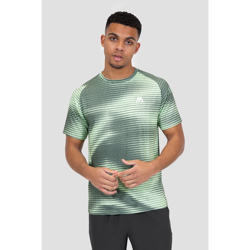 Peak Print T-Shirt – Slate Grey/Sea Foam