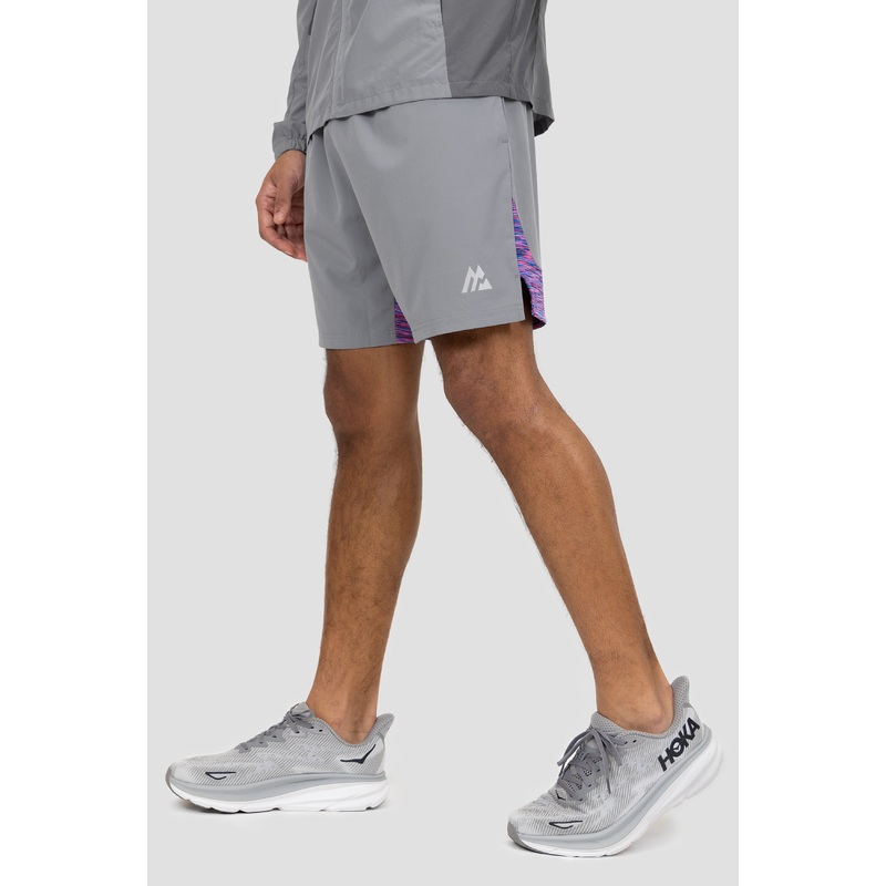 Trail Panel Short – Grey/Pink/Blue