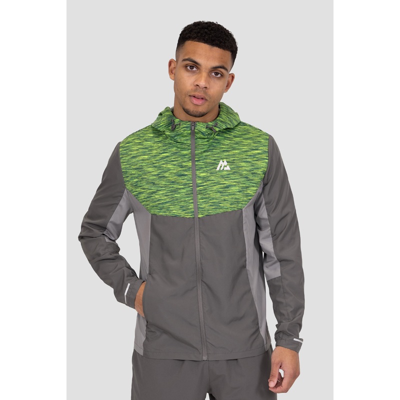 Trail Windbreaker – Grey/Green/Black