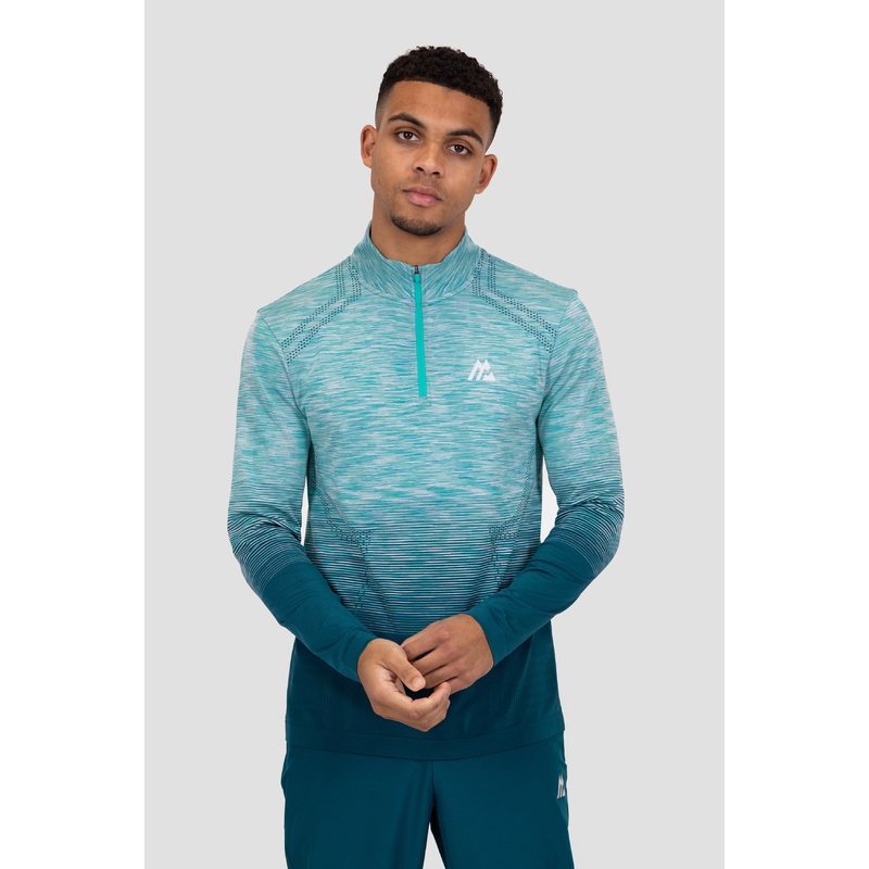 Vector Seamless 1/4 Zip – Aqua/Navy
