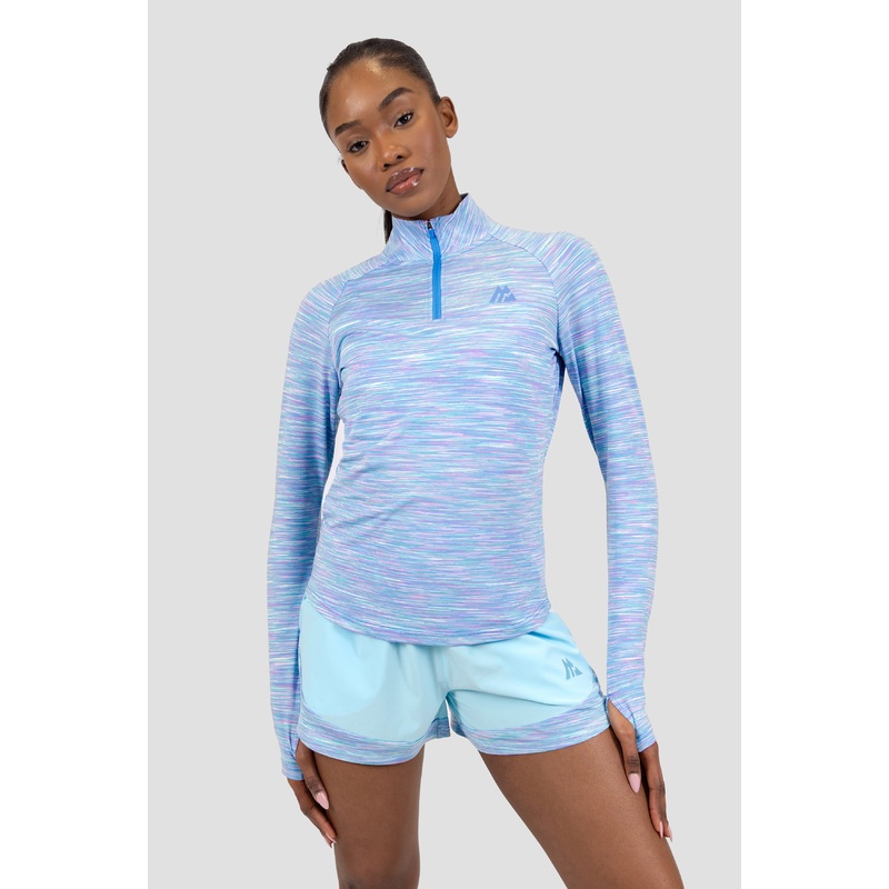Women’s Trail 1/4 Zip – Blue/Purple/White