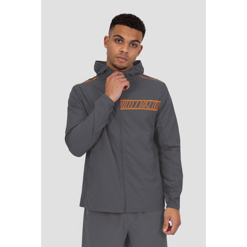 Beta Windbreaker – Slate Grey/Fiery Orange