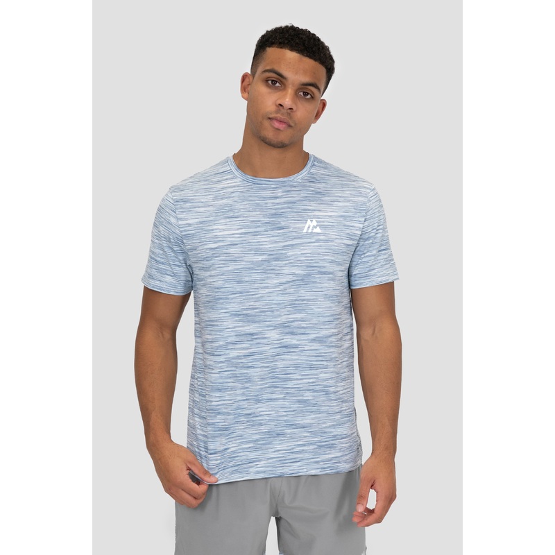 Trail T-Shirt – Grey/White/Blue