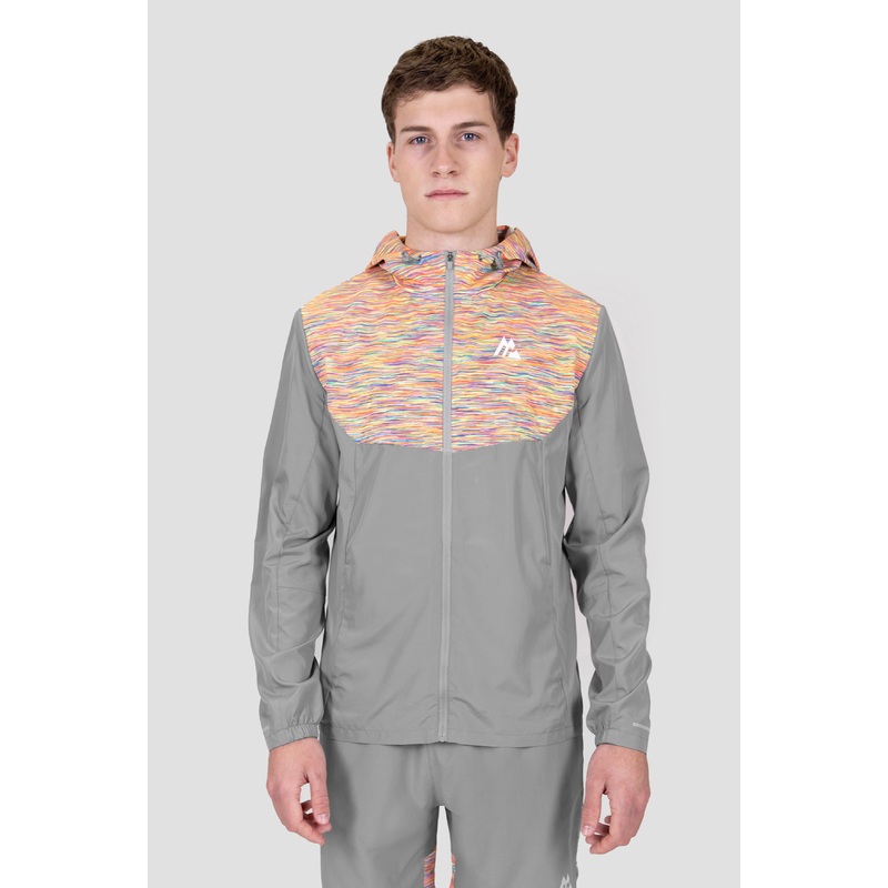 Trail Windbreaker – Grey/Blue/Pink/Orange